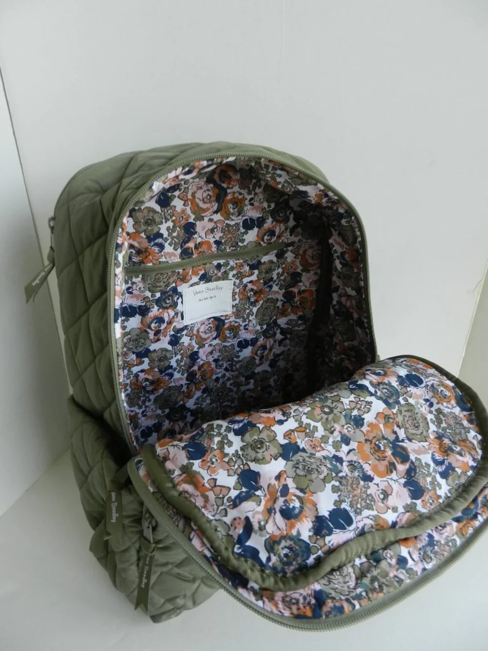 Vera Bradley Ultralight Essential LARGE Backpack Laptop Backpack in Sage